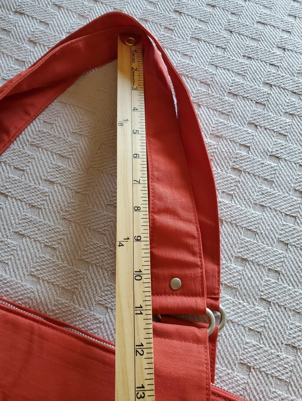 Baggallini Burnt Orange Coral Quilted Nylon Travel Tote Bag Shoulder Satchel